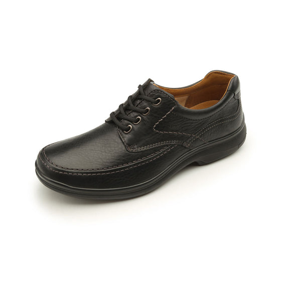 Zapato Casual Para Oficina Flexi Con Piel Graneada Para Hombre - Estilo 68901 Negro