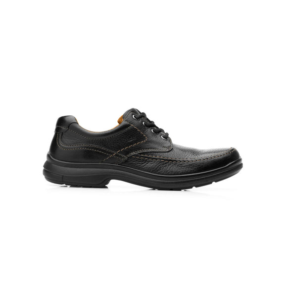 Zapato Casual Para Oficina Flexi Con Piel Graneada Para Hombre - Estilo 68901 Negro