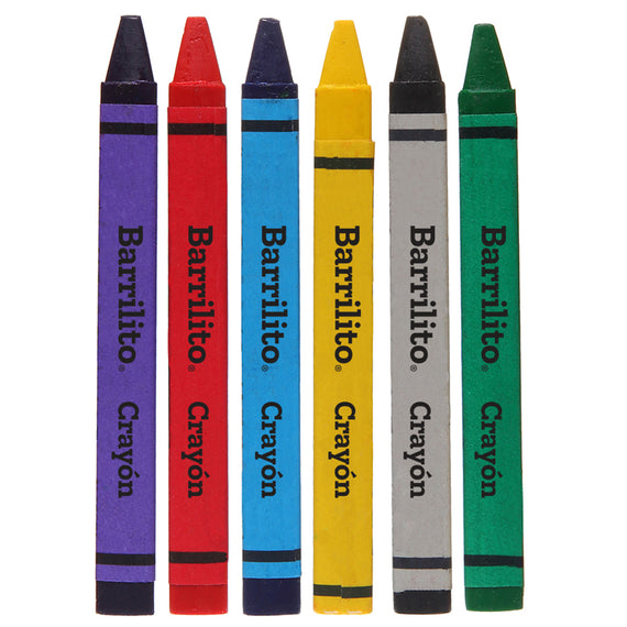 Crayones BARRILITO® jumbo modelo 6J caja con 6 piezas