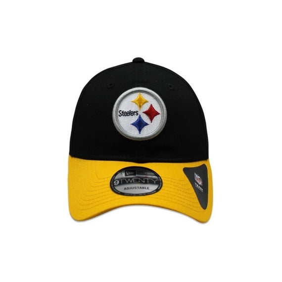 Gorra New Era para caballero NFL Pittsburgh Steelers color negro con amarillo. Unitalla