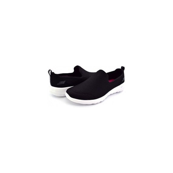 Tenis Skechers Confort casual para damas color negro con blanco