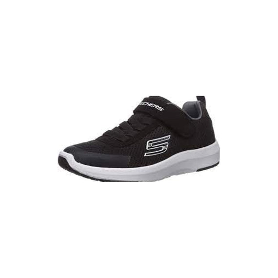 Tenis Skechers Confort casual para niÒos color negro suela blanca