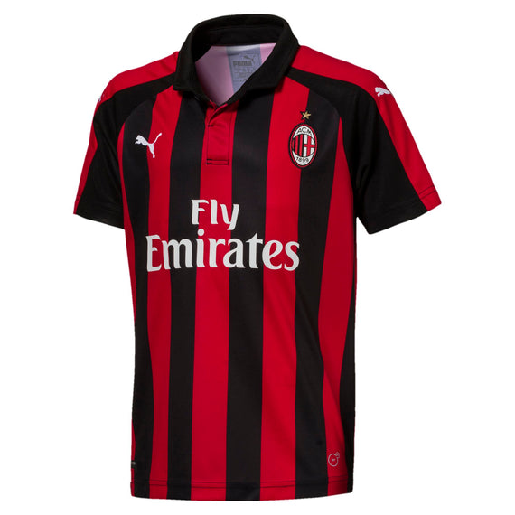 Player manga corta marca PUMA Club AC Milan color rojo y negro para niÒo
